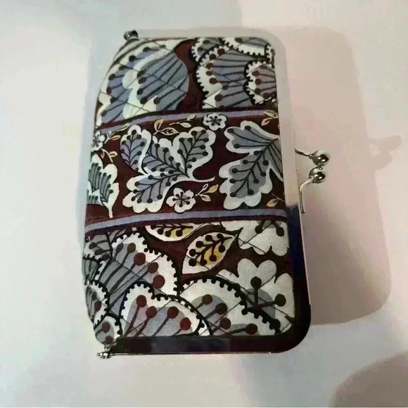 Vera Bradley State Blooms Cosmetic Makeup Bag Case Retired Kisslock - Picture 6 of 11